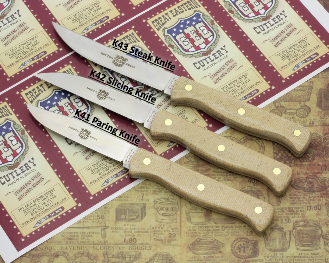#K43SS Rustic Muslin Steak Knife